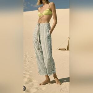 Zara Patchwork Embroidered Pants Women's Size XXL NWT